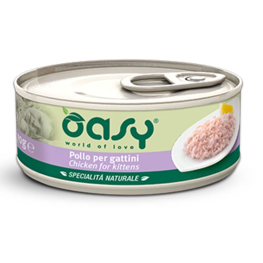 OASY GATO LATA KITTEN POLLO 70G, , large Imagen numero 1