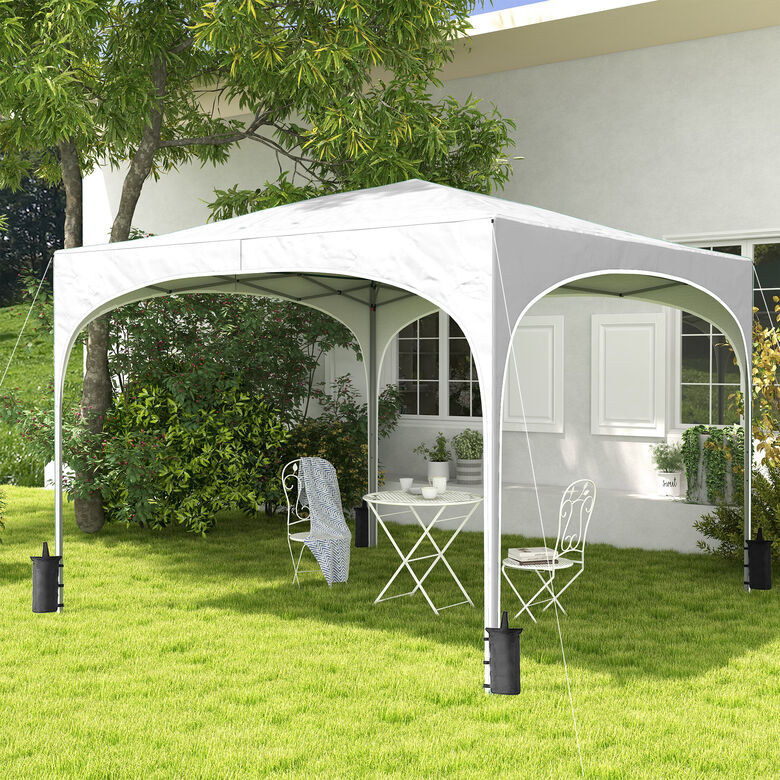 Outsunny Carpa Plegable blanco para jardin thumbnail