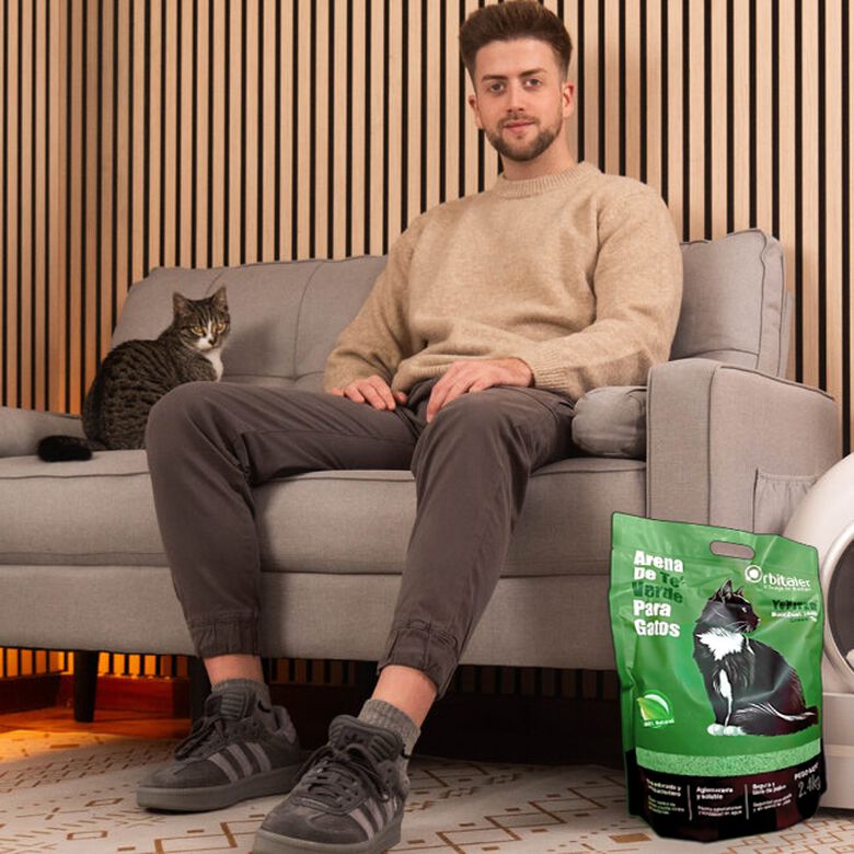 Yupiter® MoonDust 2400 Green Tea arena aglomerante de té verde para gatos thumbnail