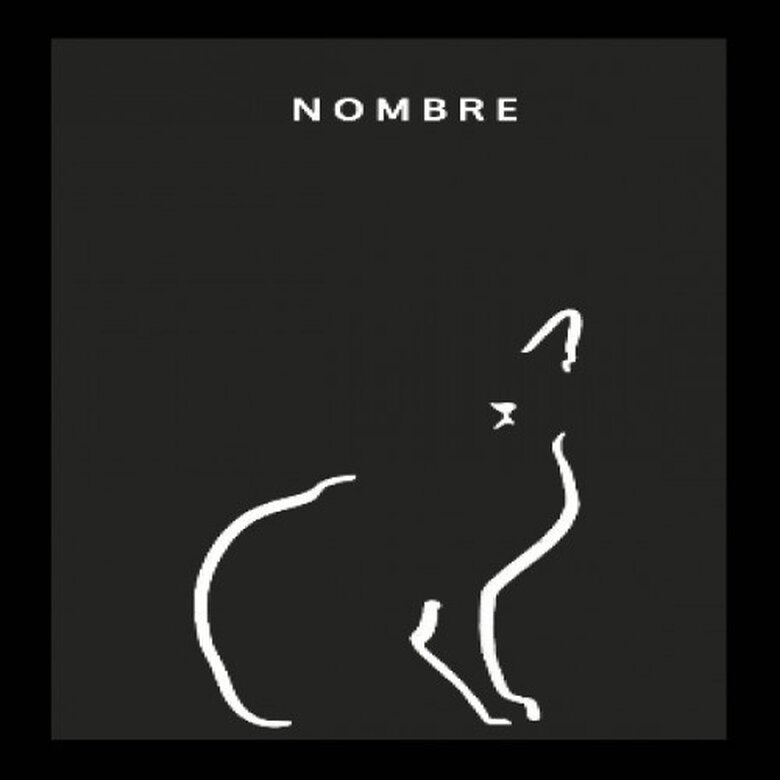 Ilustración silueta de gato con marco negro color Negro, , large image number null