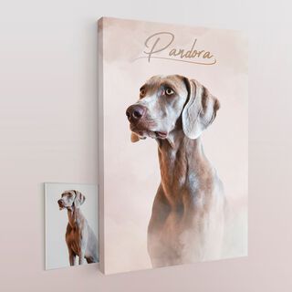 Pet Story Retrato Personalizado de Mascota Lienzo Cloud Nude