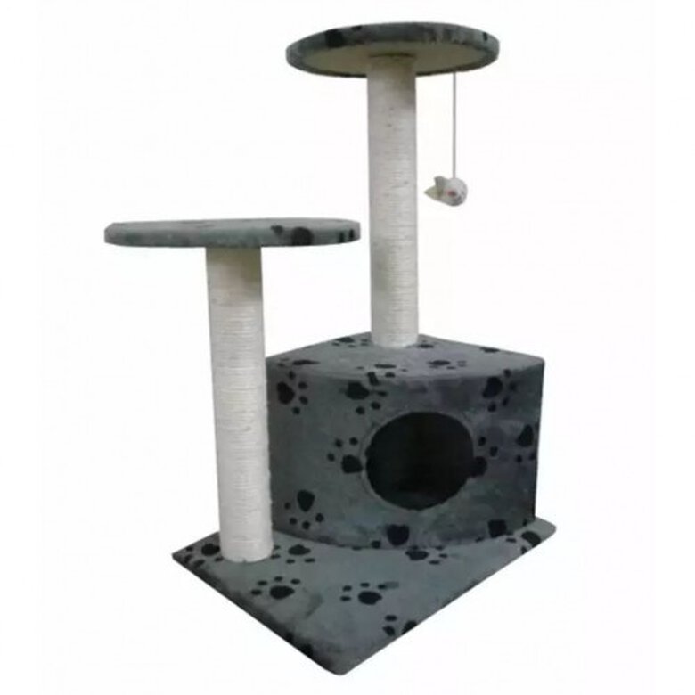 Rascador gimnasio para gatos color Gris Huellas, , large image number null