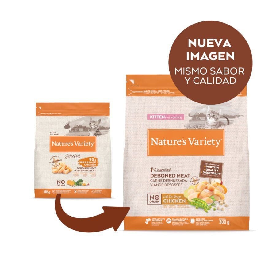 Nature&#039;s Variety No Grain Kitten Pollo pienso para gatos thumbnail