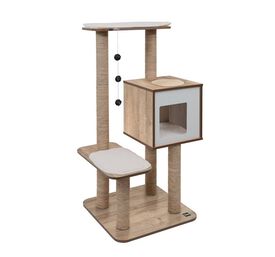 Catit Vesper High Base de color roble para gatos