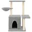 vidaXL Rascador para gatos con postes de sisal gris claro 83 cm, , large indicador imagen numero 3