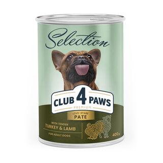 Club 4 Paws Selección Premium paté de pavo y cordero para perros