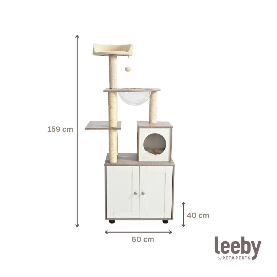 Leeby Luna &aacute;rbol rascador con mueble para gatos, , large Imagen numero 5