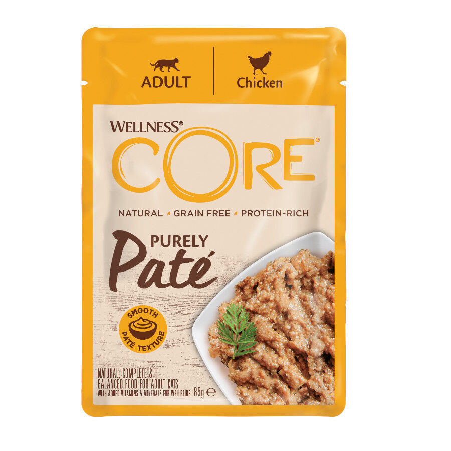 85 g Wellness Core Adult Purely Pollo en Pat&eacute; Sobre para gatos, , large Imagen numero 1