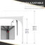 Outsunny Carpa Plegable Blanco, , large indicador imagen numero 5