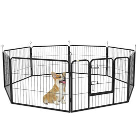 Pawhut Parque De 8 Paneles para perros 