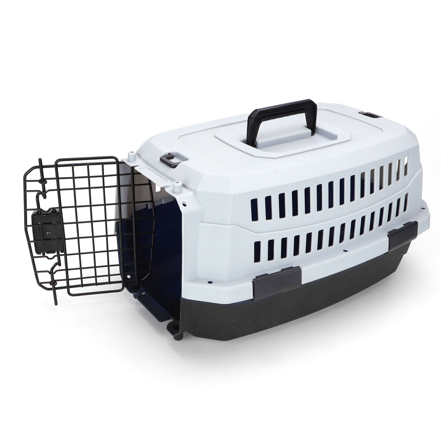 Nobleza Transportin Gato Perro Peque&ntilde;o,Transporte Port&aacute;til y Transpirable para Mascotas,Transporte de Pl&aacute;stico para Perros,47*31*26CM,Negro & Gris, , large Imagen numero 2