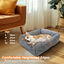 Nobleza Cama Perros Extra Grande, Cama para Perro Lavable con Fondo Antideslizante, Cama para Mascotas de Felpa Suave y Mullida,90x80x24cm, , large indicador imagen numero 3