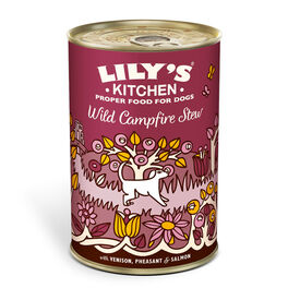 Lily's Kitchen venado y faisán lata para perros.
