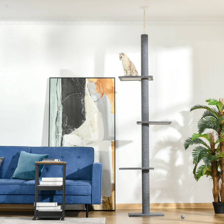 PawHut Poste Rascador Grande gris para gatos thumbnail