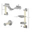 PawHut Estante de Escalada para Gatos de Pared Juego de Estantes para Gatos 4 Piezas con Hamaca Bola Plataformas para Saltar Poste de Sisal y Escalera 84,5x19x54 cm Gris y Beige, , large indicador imagen numero 3