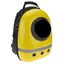 Mochila para transporte de mascotas gato y perro. Transportin de plástico rígido amarillo, , large indicador imagen numero 1