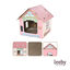 Leeby Hattie casita rascador de cartón rosa para gatos, , large indicador imagen numero 5