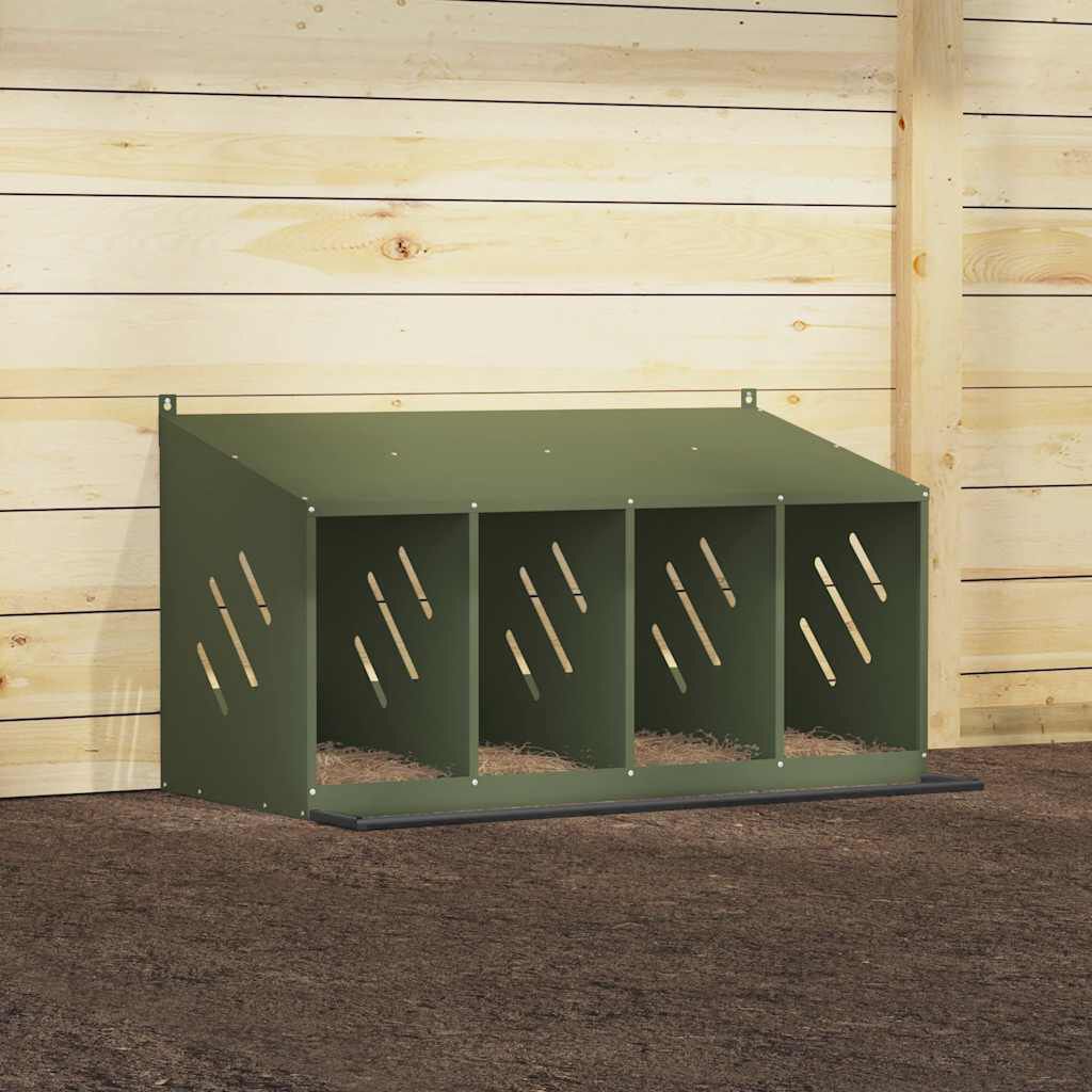 VidaXL Nido Metal Verde para gallinas thumbnail