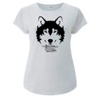 Camiseta manga corta mujer algodón lobo color Blanco, , large image number null