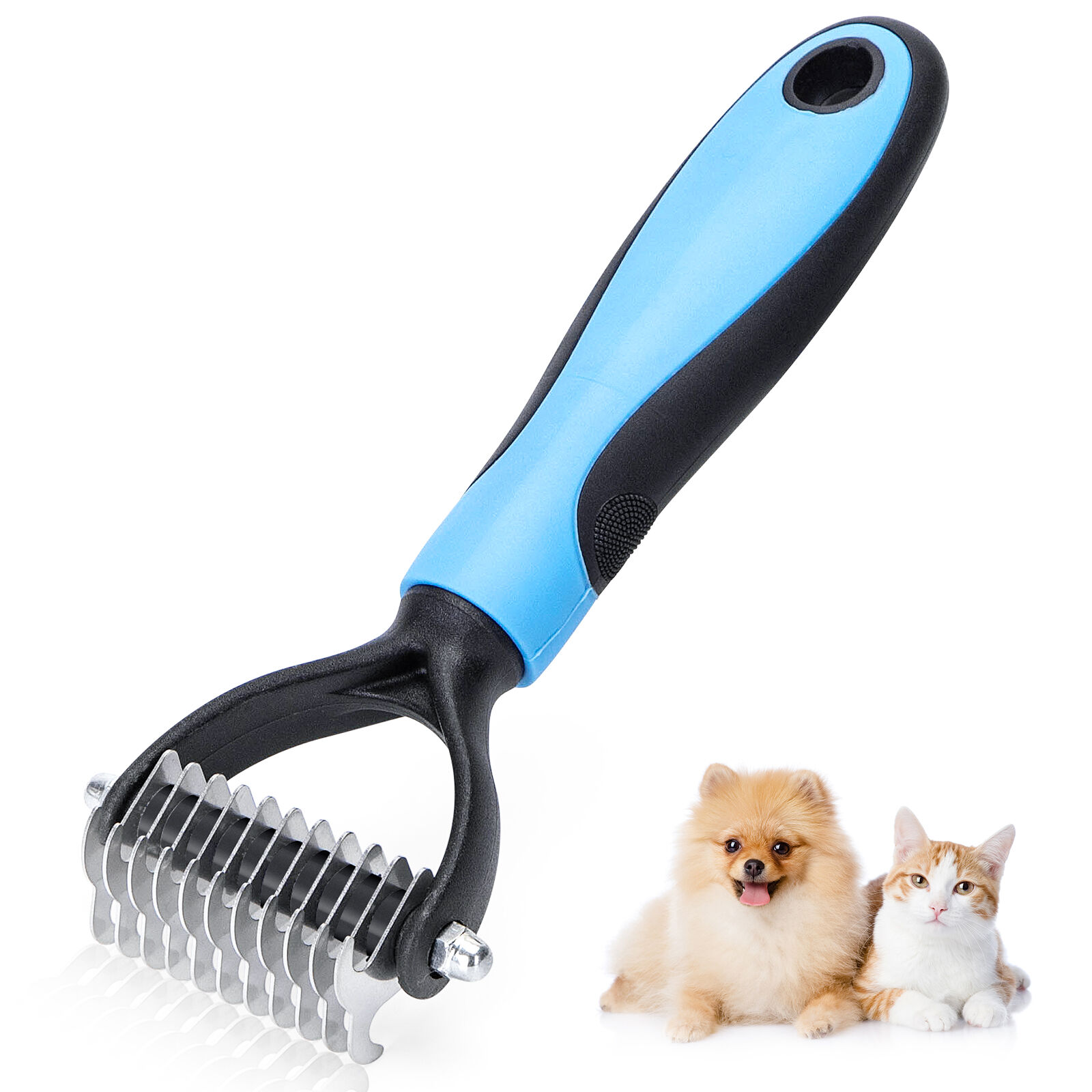 Cepillo Perro de Pelo Largo, Peine Perro Gato, Rastrillo Perro Cepillo Deslanador Perros, Peine y Elimina el subpelo y los enredos, , large Imagen numero 1