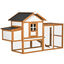 PawHut Gallinero de Madera para Exterior 181x79,5x117,5 cm Jaula para 2-4 Gallinas con Techo Resistente al Agua Corral de Metal 2 Perchas Nido Bandeja Extraíble y Rampa Natural., , large indicador imagen numero 1