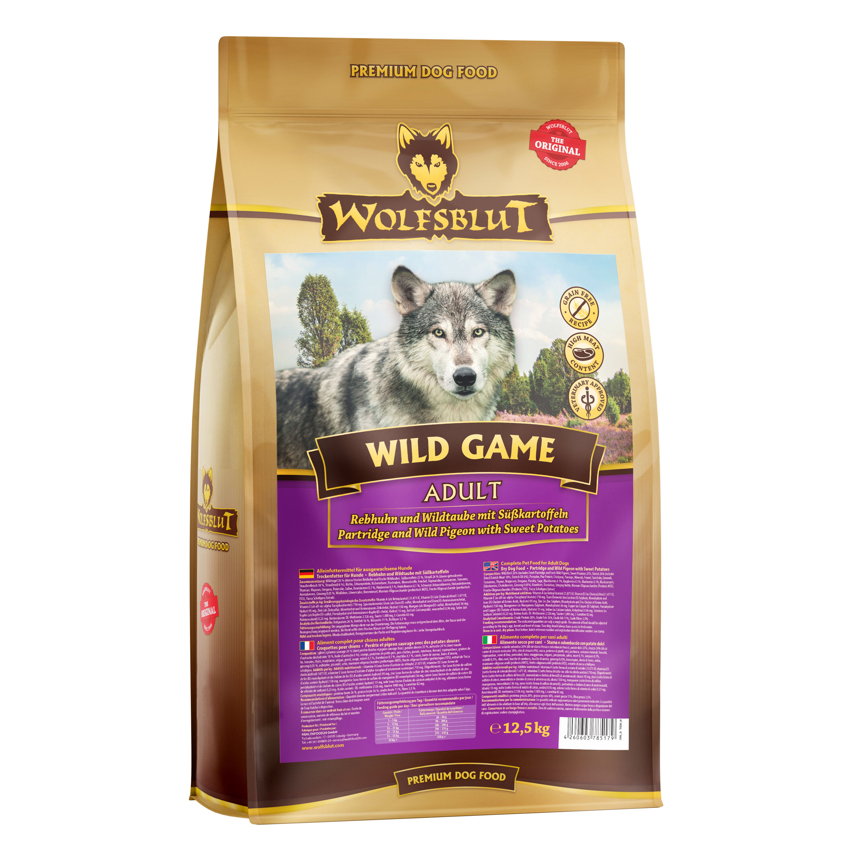 Wild Game Adult - Perdiz, pich&oacute;n silvestre con boniatos, , large Imagen numero 1