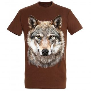 Camiseta Ralf Nature lobo color marrón
