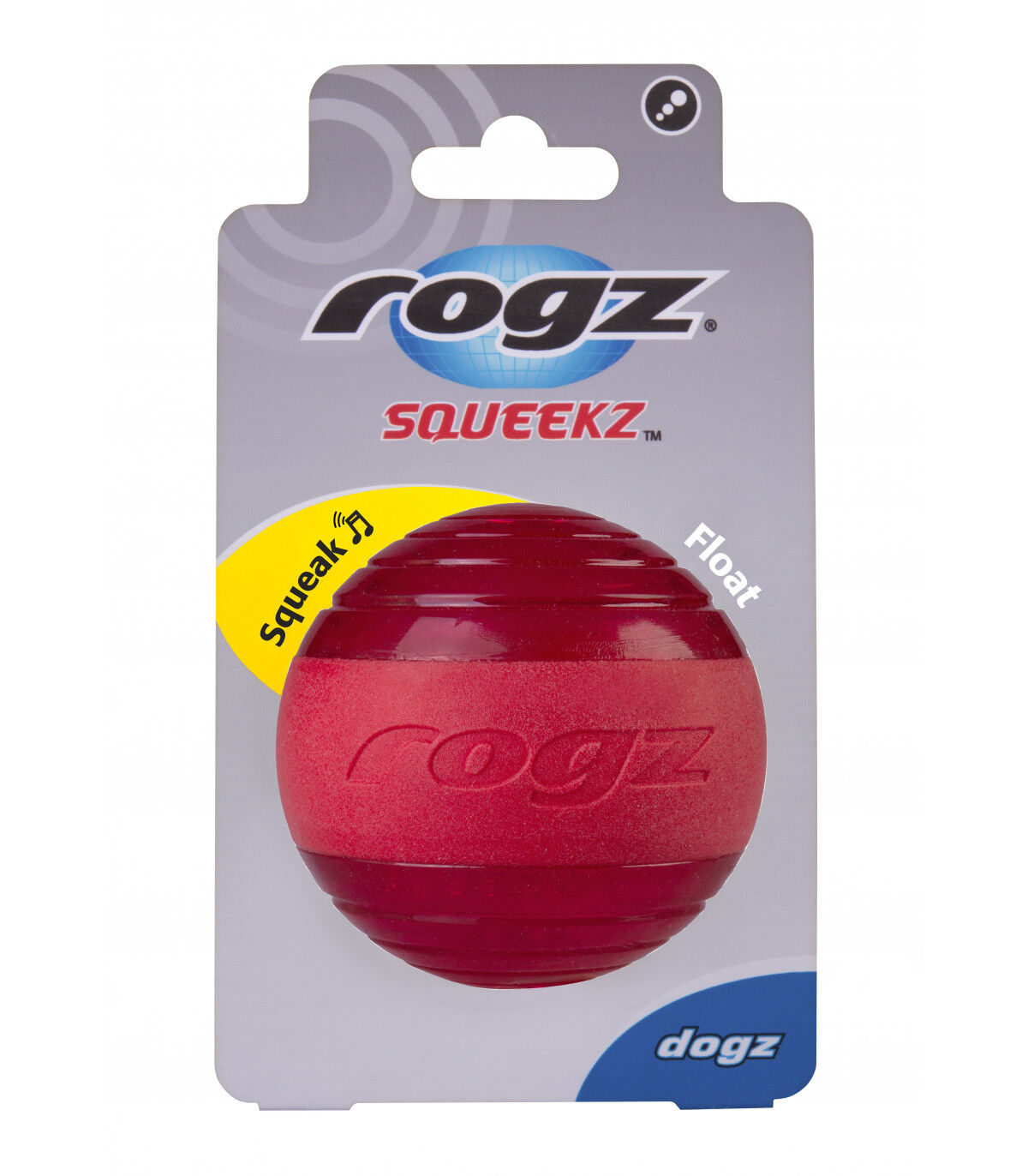 Rogz squeekz pelota de rebote rojo para perros, , large Imagen numero 1