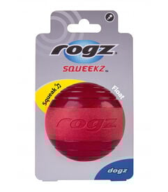 Rogz squeekz pelota de rebote rojo para perros