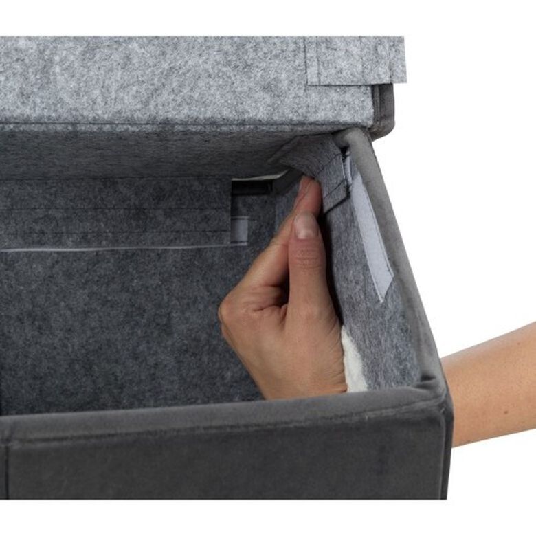 Trixie Livia Cama Cueva Gris para perros y gatos thumbnail