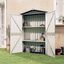 vidaXL Cobertizo de jardín acero galvanizado gris 116x45x175 cm, , large indicador imagen numero 2