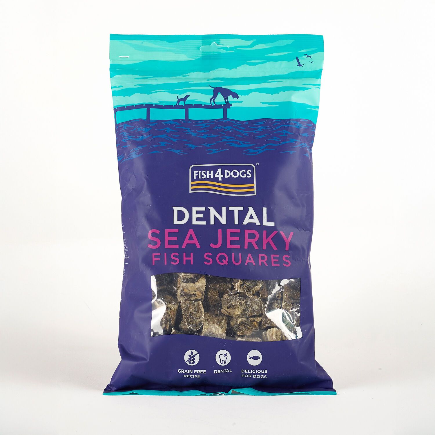 Fish4Dogs Snack dental natural Cuadros Pescado para perros thumbnail