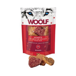 Woolf Corazones De Pato, Pollo Y Arroz para perros