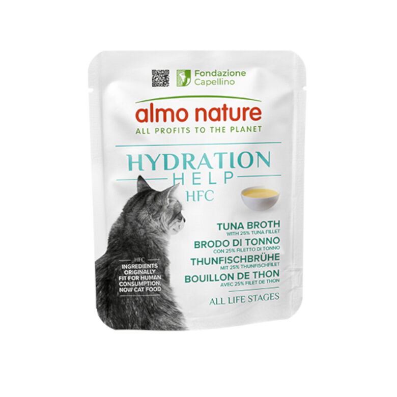 Almo Nature HFC Hydration Help Filet de Atún Con Caldo sobre para gatos