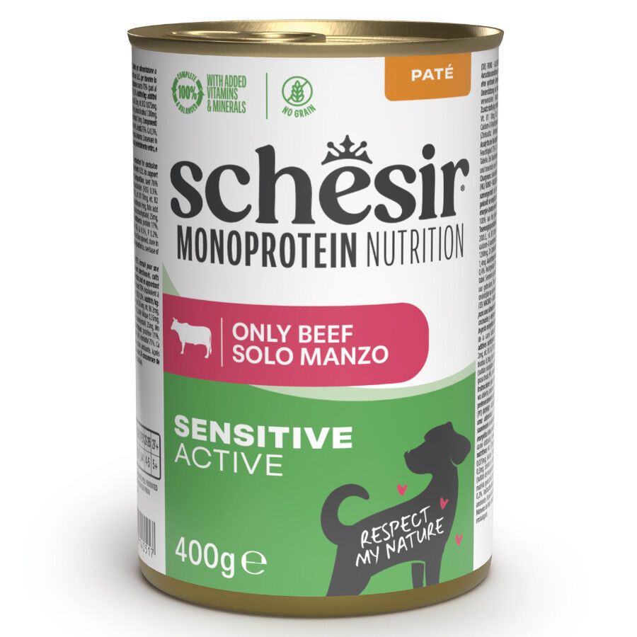 400 g Schesir Monoprotein Lata Ternera para perros, , large Imagen numero 1