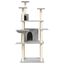 vidaXL Rascador para gatos con postes de sisal gris claro 166 cm, , large indicador imagen numero 2