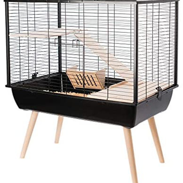Zolux Cage Neo Muki - Rongador Grande (77,5 x 47,5 x 87,5 cm), Color Negro, , large image number null