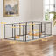 PawHut Parque para Perros de 12 Paneles de 100 cm de Altura, Vallas para Perros de Acero Resistente Plegable, con Puertas, para Interior y Exterior, Negro, , large indicador imagen numero 8