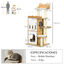 PawHut Árbol para Gatos Roble y Blanco, , large indicador imagen numero 3