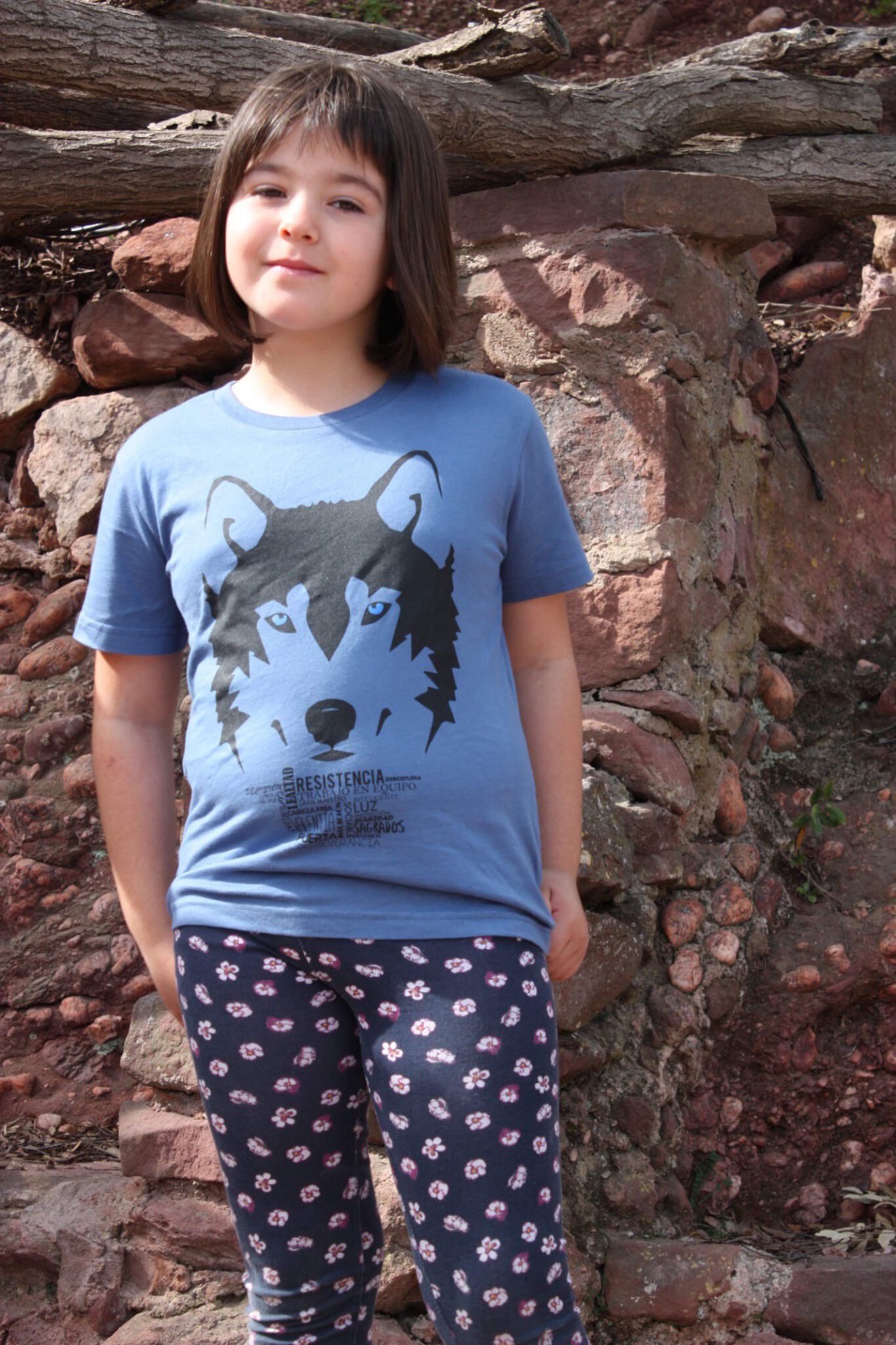 Camiseta niño/a lobo color Blanco thumbnail
