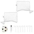 Set de 2 porterías de fútbol para niños y mascotas color Blanco, , large image number null