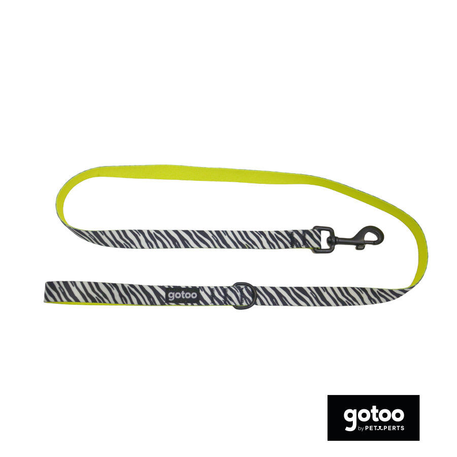 Gotoo Correa estampada zebra para perros thumbnail
