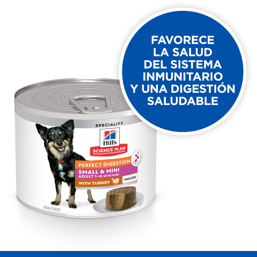 200 g Hill's Science Plan Adult Small & Mini Perfect Digestion Mousse de Pavo lata para perros, , large Imagen numero 3