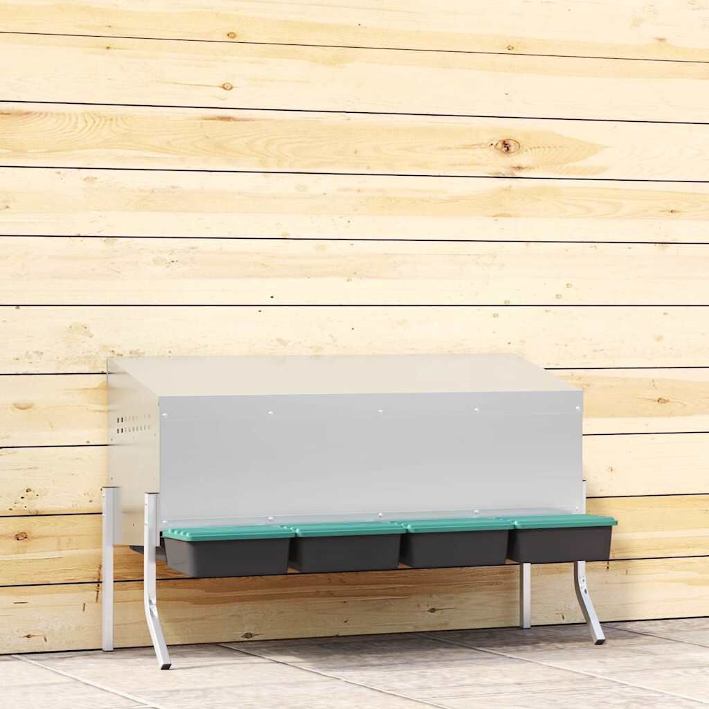 vidaXL Nido para gallinas de acero galvanizado thumbnail