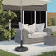 Outsunny Base de Sombrilla Redonda Soporte para Parasol con Relleno de Cemento Peso 9,5 kg para Poste de Parasol de Ø38/48 mm Negro, , large indicador imagen numero 2