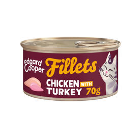 Edgard & Cooper Filetes de Pollo y Pavo Lata para gatos