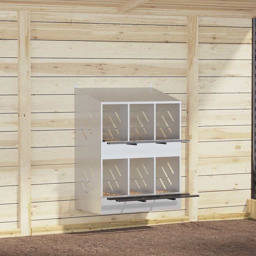 VidaXL Nido Plateado para gallinas thumbnail