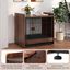 COSTWAY Jaulas para Perros, Casa para Perros Diseño 2 en 1 con Bandeja Extraíble, Puerta Bloqueable, Jaula Interior para Perros con Mesa Lateral para Perros Pequeños y Medianos, Marrón Rústico, , large indicador imagen numero 2