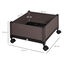 Outsunny Jardinera de Plástico con Ruedas Macetero de Jardín con Agujeros de Drenaje para Cultivo de Plantas en Exterior Patio Terraza 50x50x33 cm Marrón, , large indicador imagen numero 3