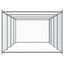 vidaXL Jaula de perros con puerta acero galvanizado gris 10x2x1,5 m, , large indicador imagen numero 21